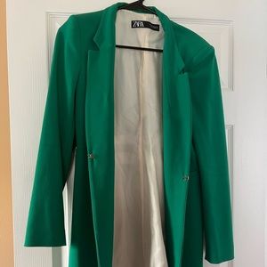 Blazer Long Green - Size M - Zara